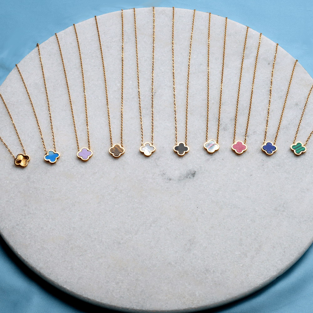 Grey Cosmos Classic Clover Kette 2.0 18K Vergoldet