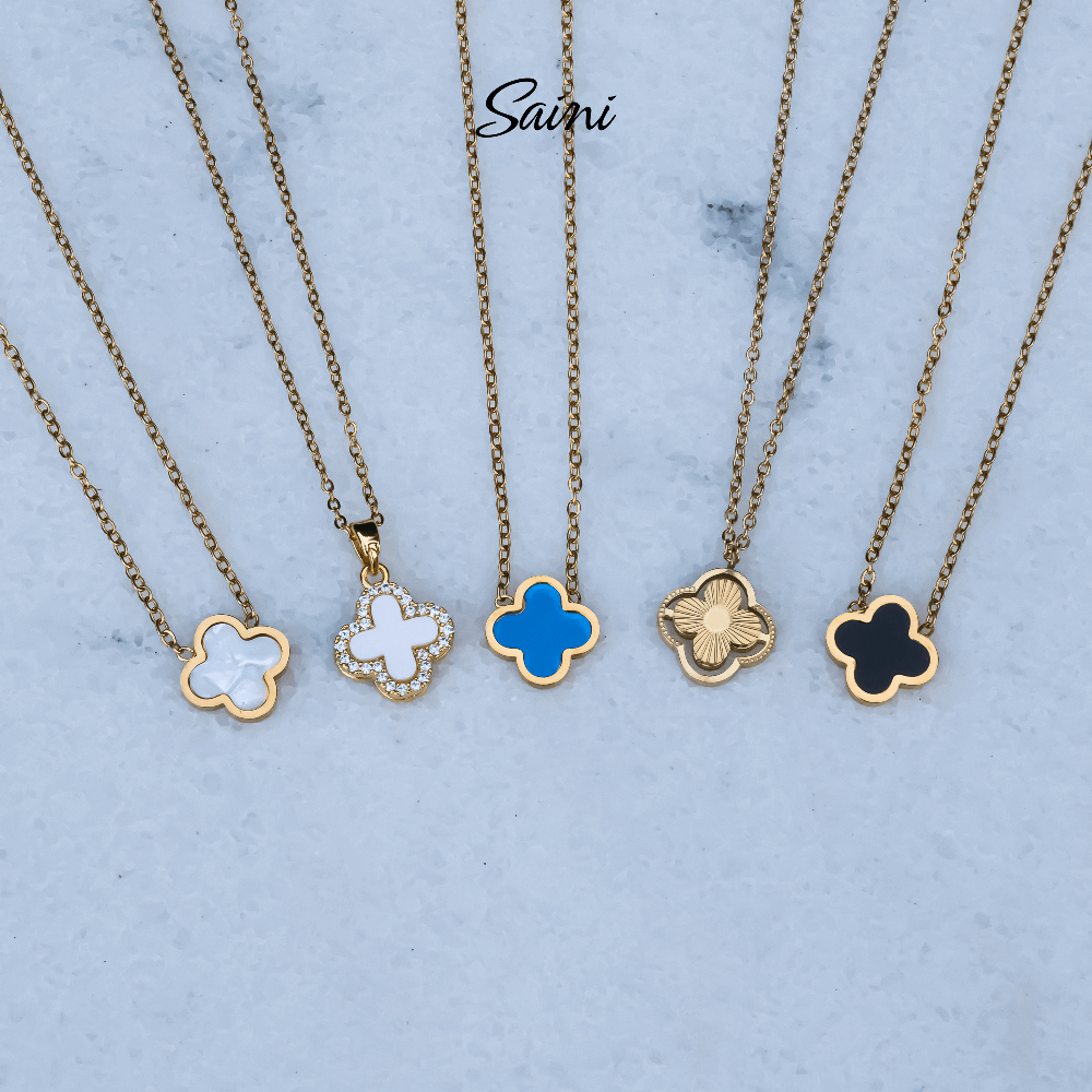 Black Classic Clover Kette 18K Vergoldet