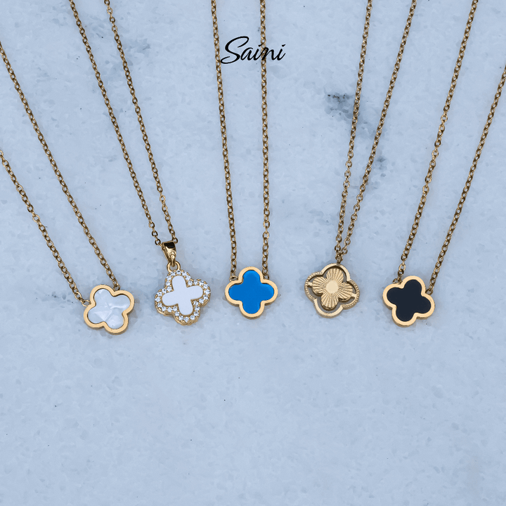 Black Classic Clover Kette 18K Vergoldet