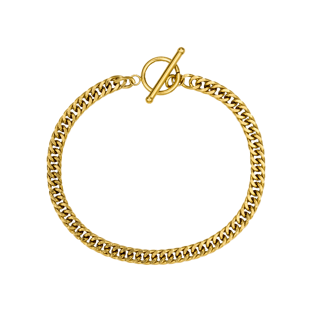 T-Bar Armband 18K Vergoldet