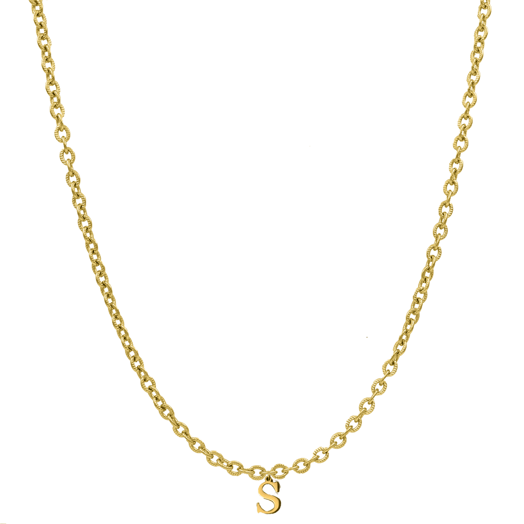 Elegant Basic Letter Kette 14K Vergoldet