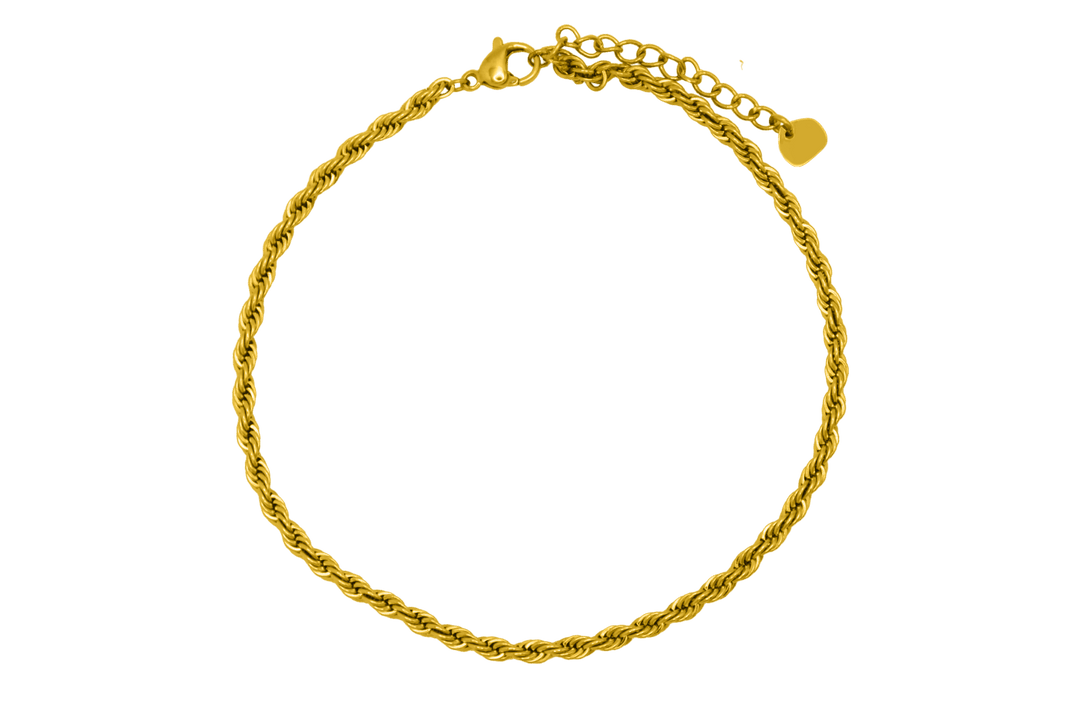 Twisted Anklet 14K Vergoldet - Saini Jewelry