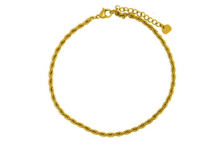 Twisted Anklet 14K Vergoldet - Saini Jewelry