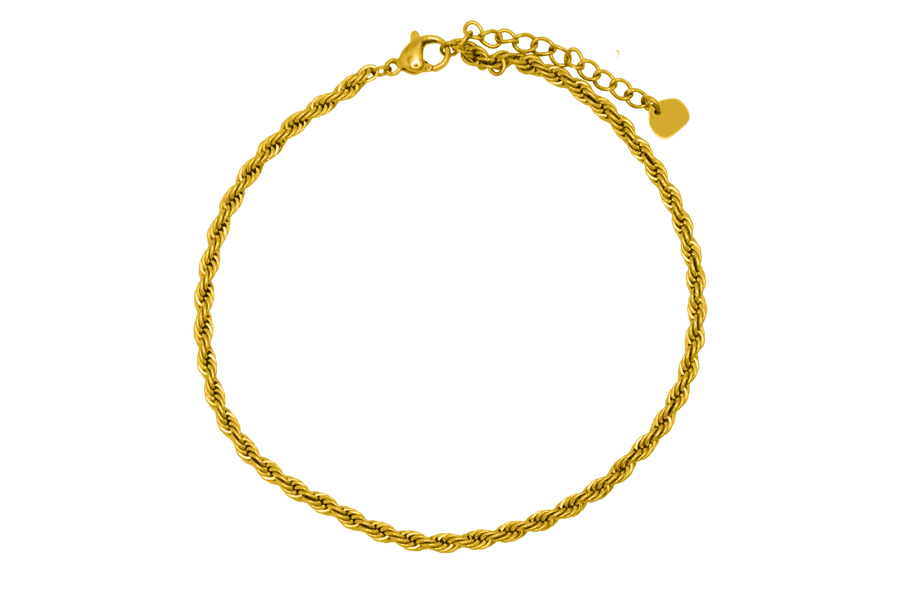 Twisted Anklet 14K Vergoldet - Saini Jewelry