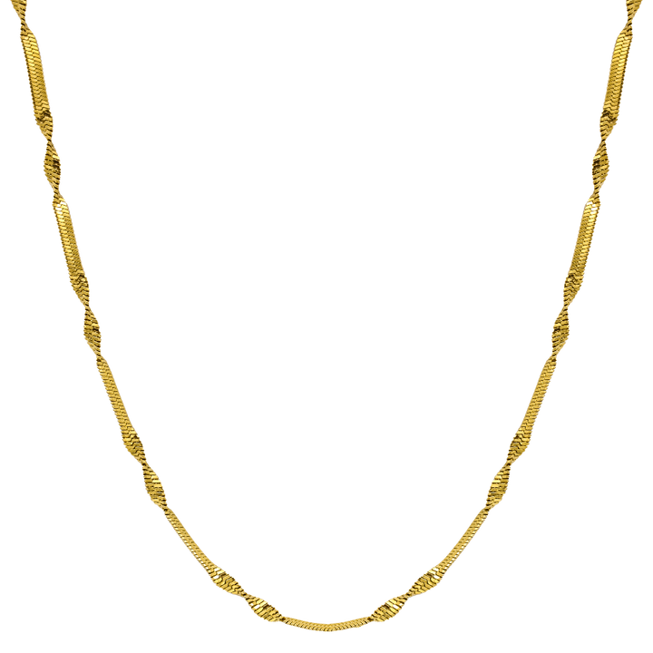 Twisted Simple Kette 18K Vergoldet