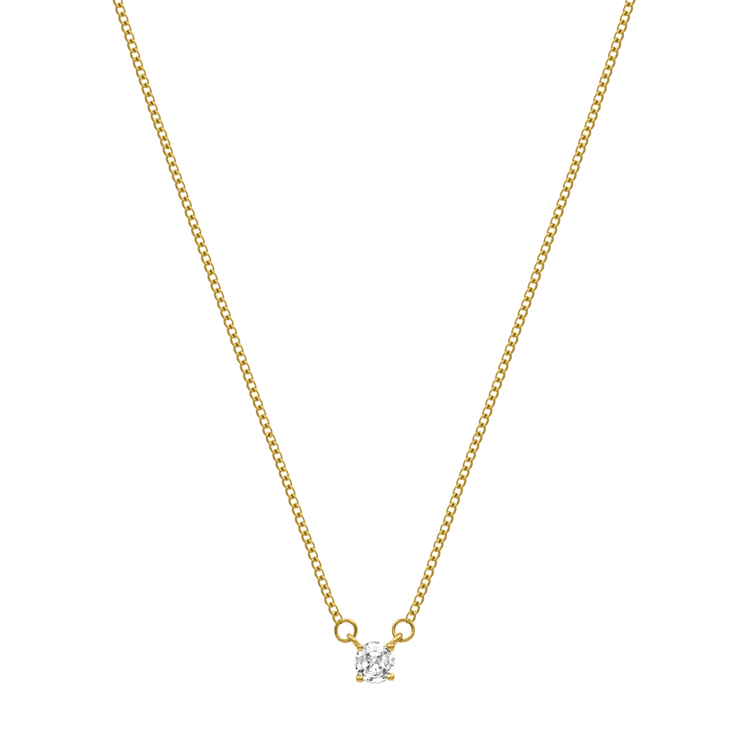 Main Crystal Kette 14K Vergoldet