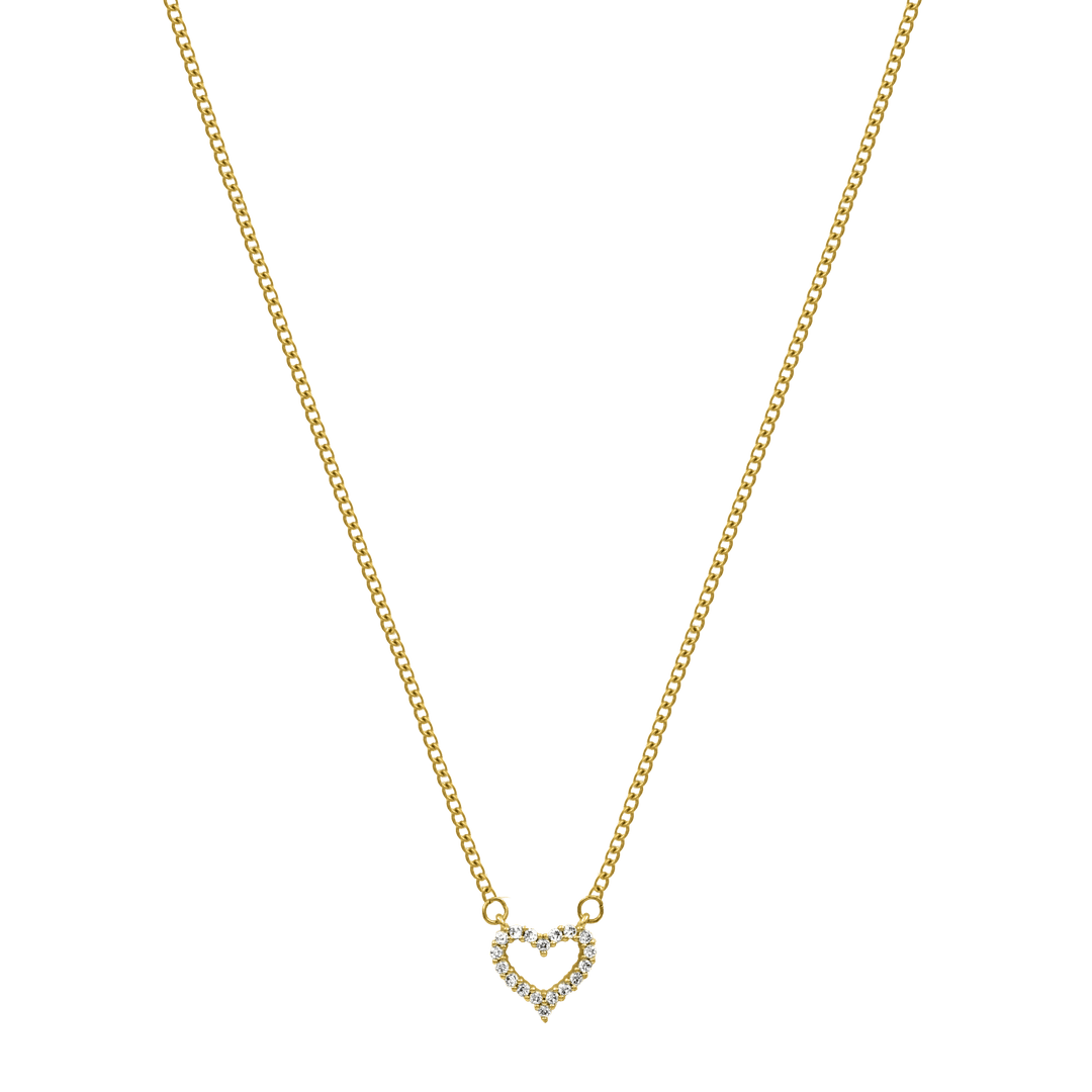 Cupido Heart Kette 14K Vergoldet