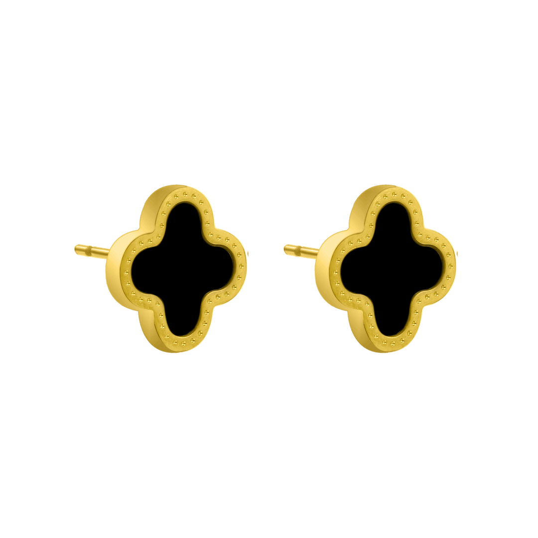 Black Unique Ohrstecker 14K Vergoldet