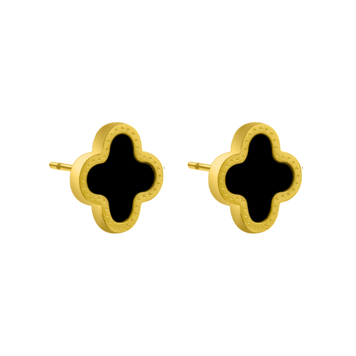 Black Unique Ohrstecker 14K Vergoldet