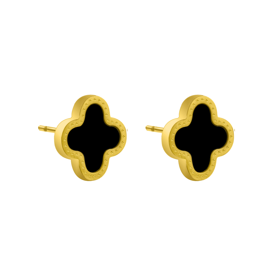 Black Unique Ohrstecker 14K Vergoldet