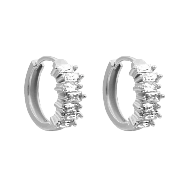 Crystal Prestige Huggie Ohrring 14K Vergoldet