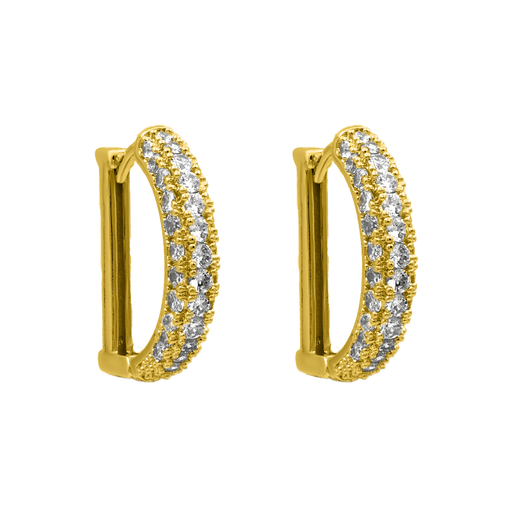 Shine Pave 2.0 Ohrringe 18K Vergoldet