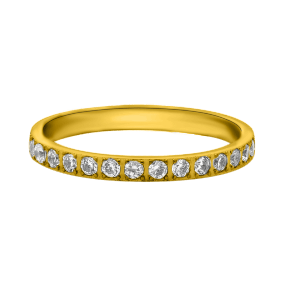 Valentine Pave Ring 18K Vergoldet