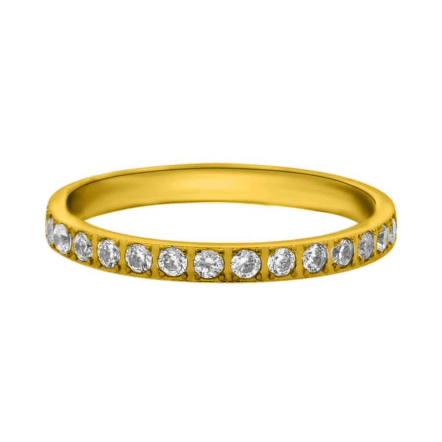 Valentine Pave Ring 18K Vergoldet