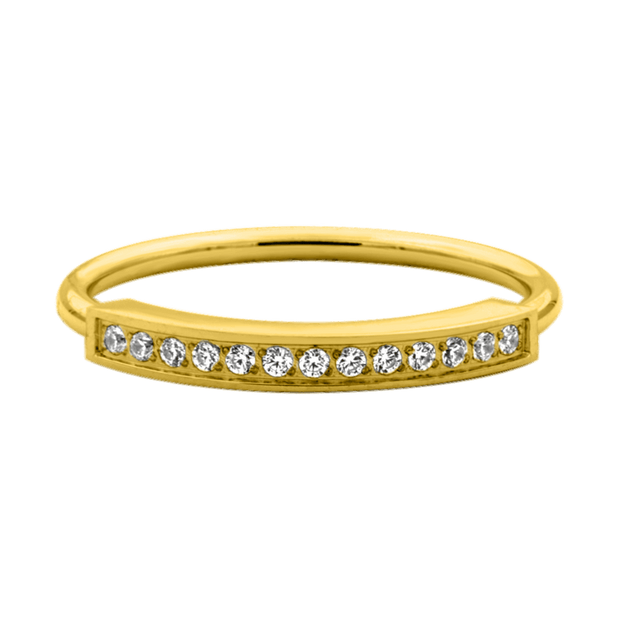 Crystal Ring 14K Vergolddet