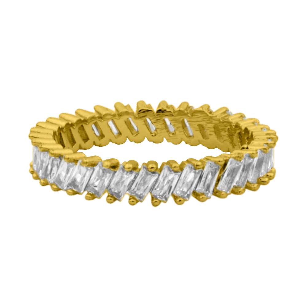 Tiny Cube Ring 14K Vergoldet