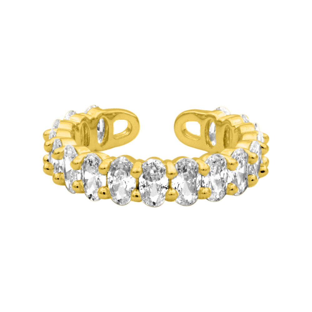 Victoria Oval Ring 14K Vergoldet