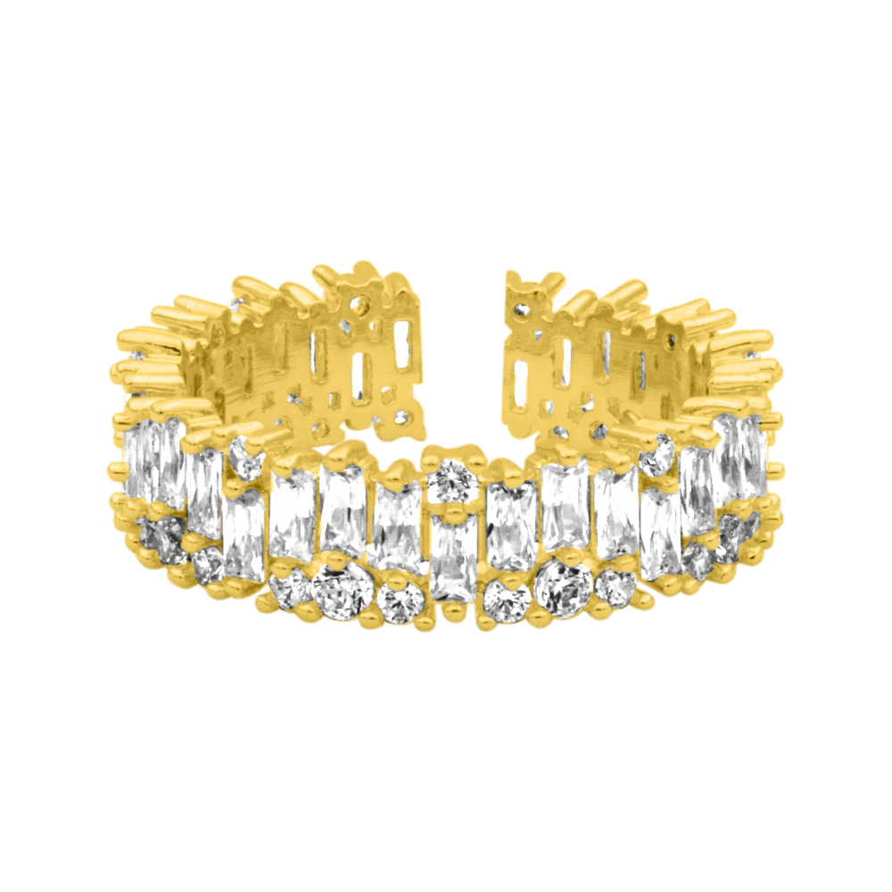 Victoria Pave Ring 14K Vergoldet