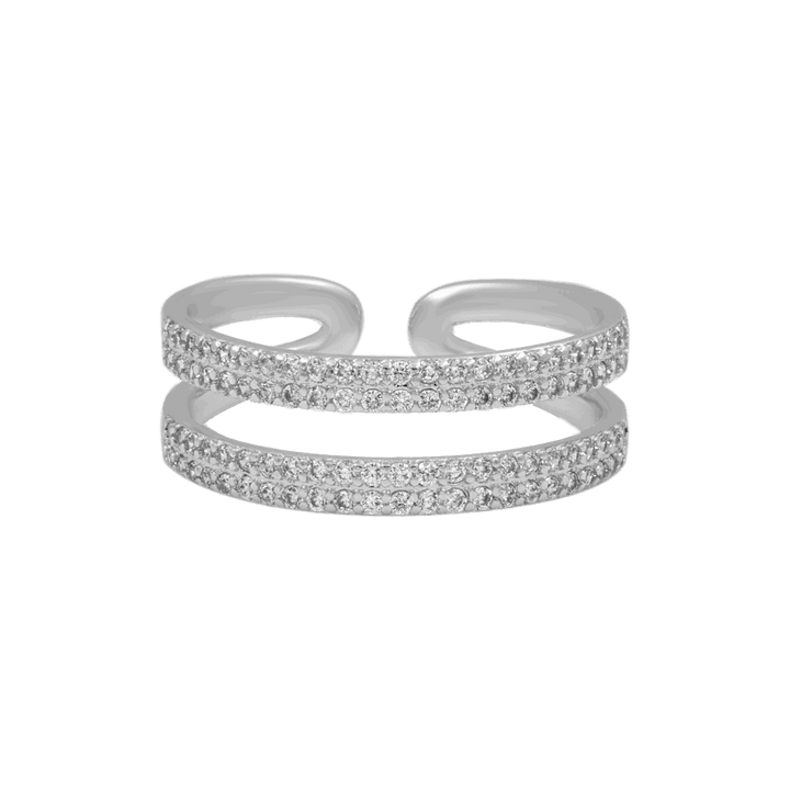 Double Shiny Ring 14K Vergoldet