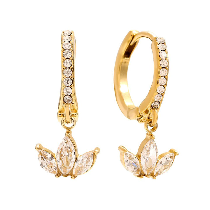 Princess Crown Ohrringe 14K Vergoldet