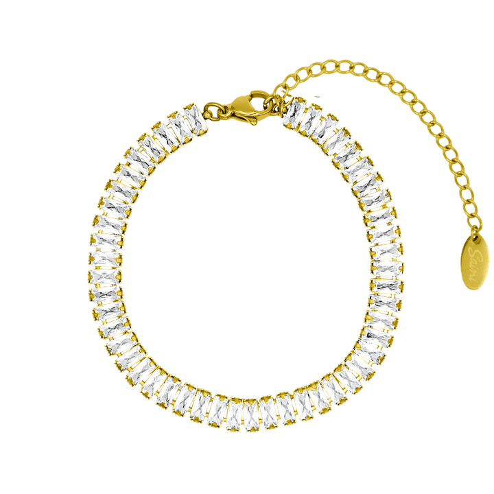 Princess Icy Baguette Armband 18K Vergoldet