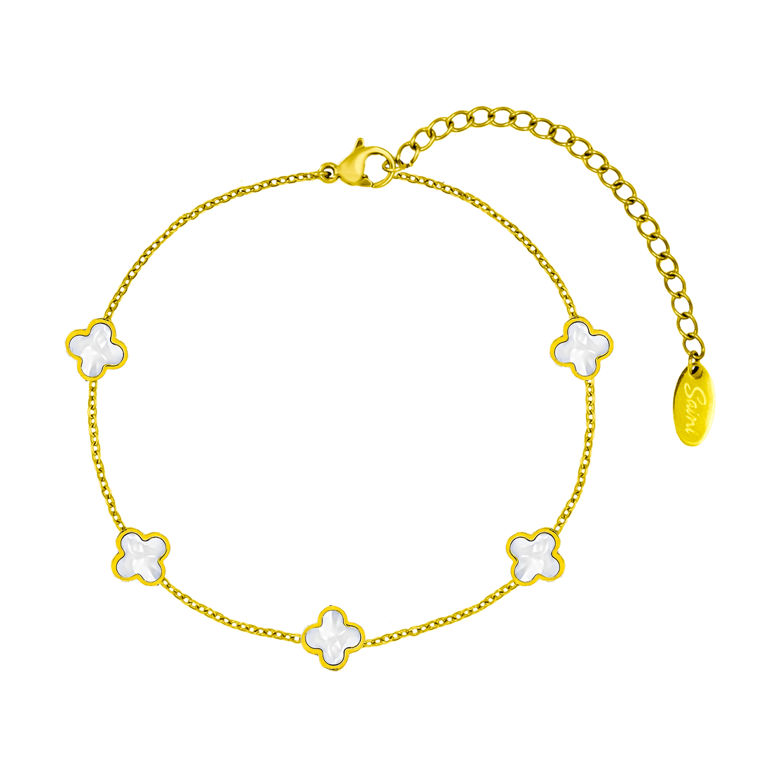 Mini Classic Clover Armband 18K vergoldet