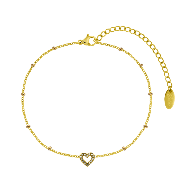 Cute Little Heart Armband 18K Vergoldet