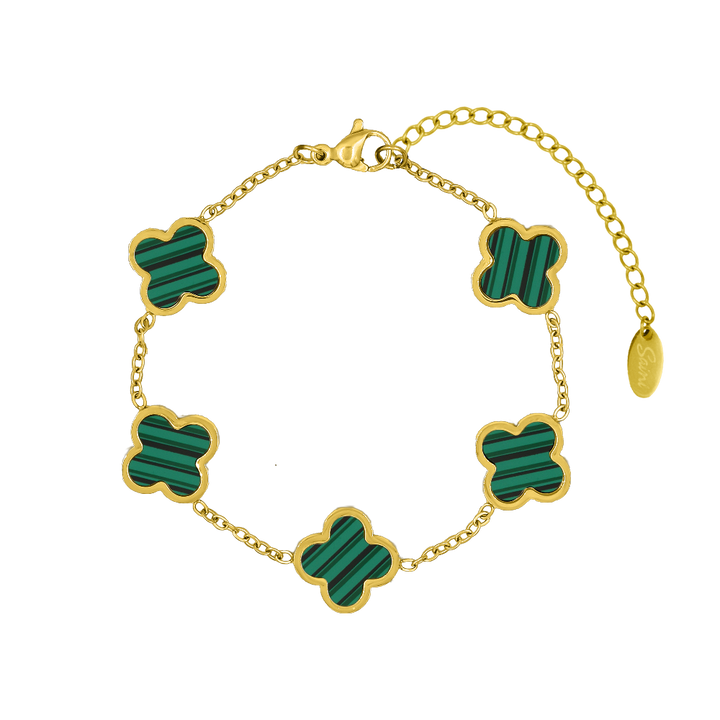 Green Classic Clover Armband 18K Vergoldet