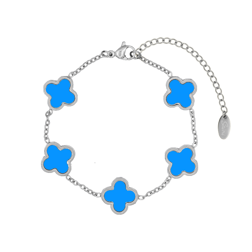 Blue Classic Clover Armband 18K Vergoldet