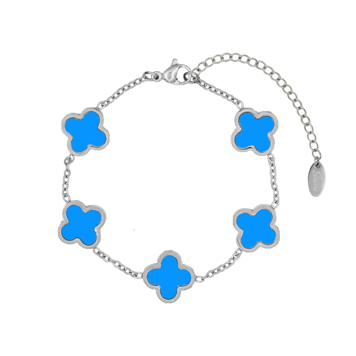 Blue Classic Clover Armband 18K Vergoldet