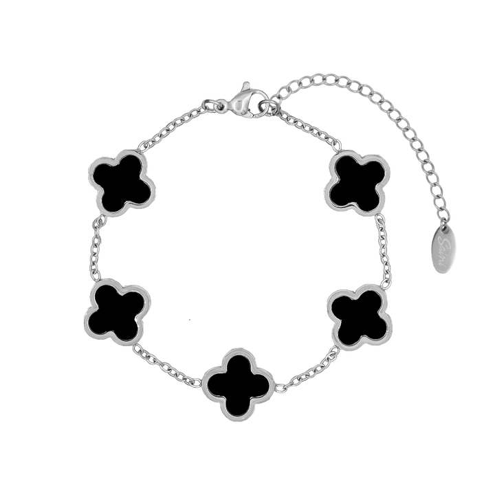 Black Classic Clover Armband 18K Vergoldet