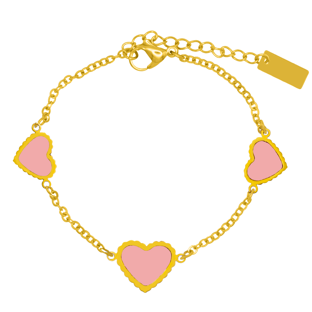 Rose Golden Heart Armband 18K Vergoldet - Saini Jewelry