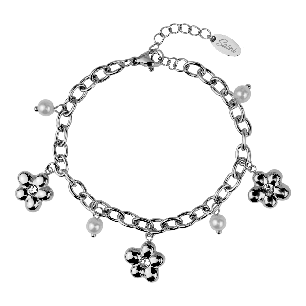 Flower Charm Armband 14K Vergoldet