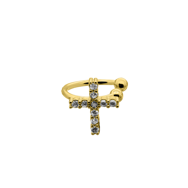 Glam Cross Earcuff 14K Vergoldet