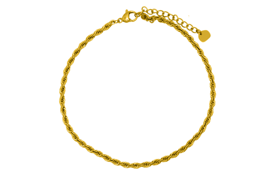 Twisted Anklet 14K Vergoldet - Saini Jewelry