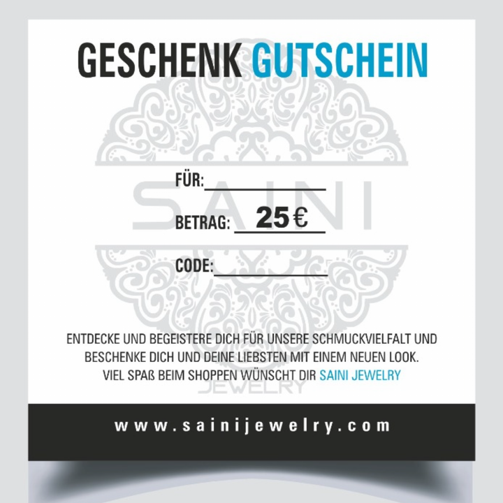 Saini's Gutscheinkarte - 25€