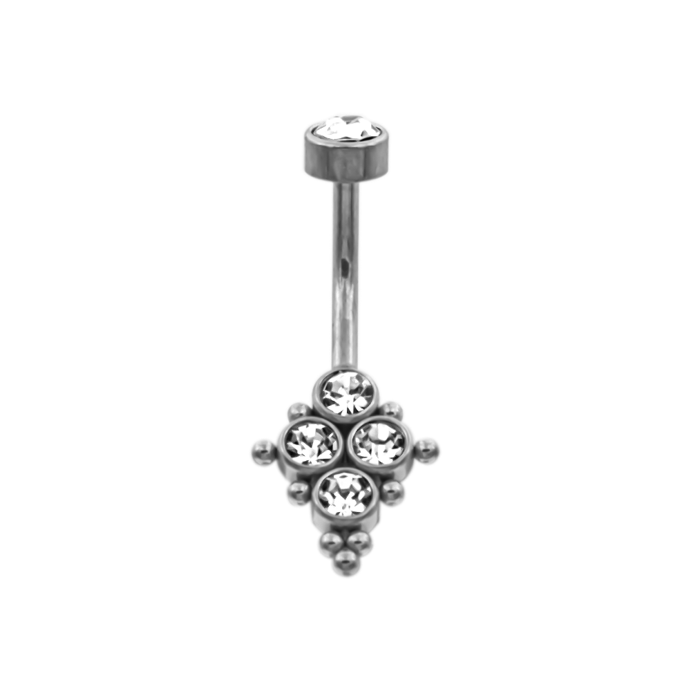 Sweet Stones Belly Piercing 18K Vergoldet