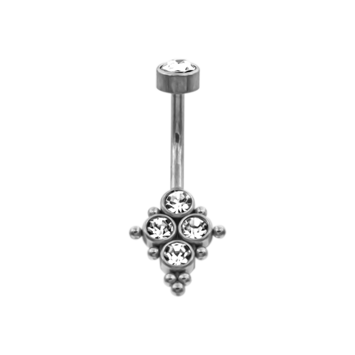 Sweet Stones Belly Piercing 18K Vergoldet