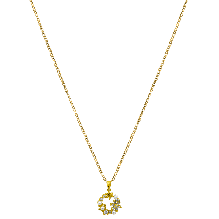 Flower Wreath Kette 18K Vergoldet