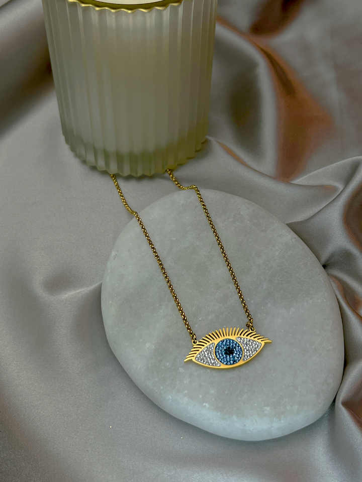 Eye View Nazar Large Kette 18K Vergoldet - Saini Jewelry