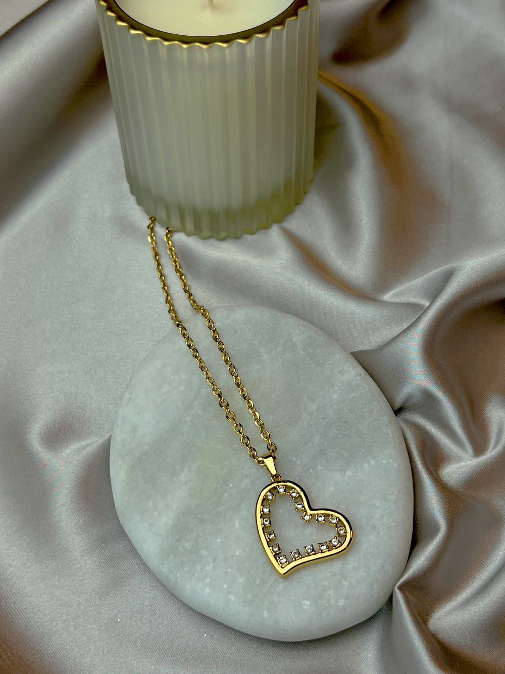 Big Heart Large Kette 18K Vergoldet - Saini Jewelry