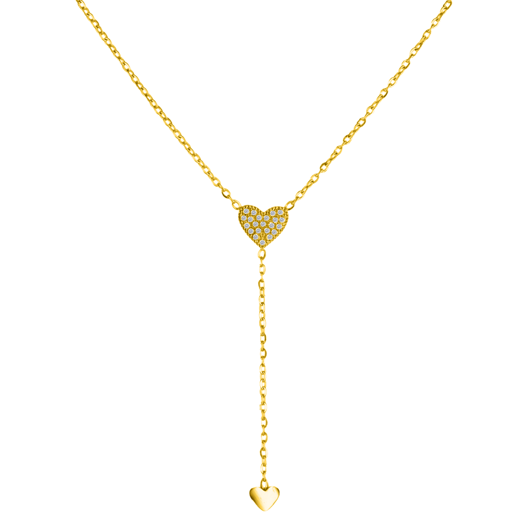 Dangling Heart Kette 18K Vergoldet - Saini Jewelry