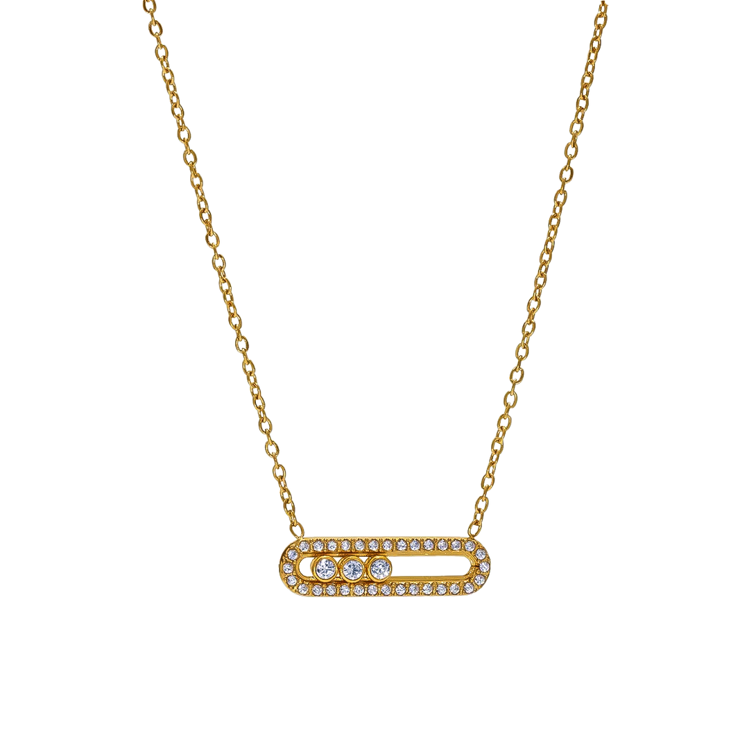Pave Amour Kette 18K Vergoldet