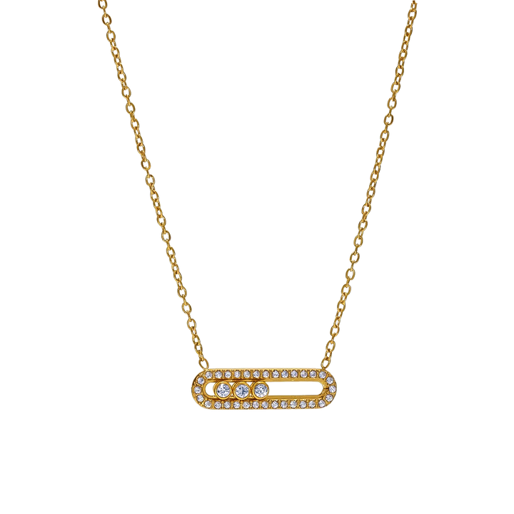 Pave Amour Kette 18K Vergoldet
