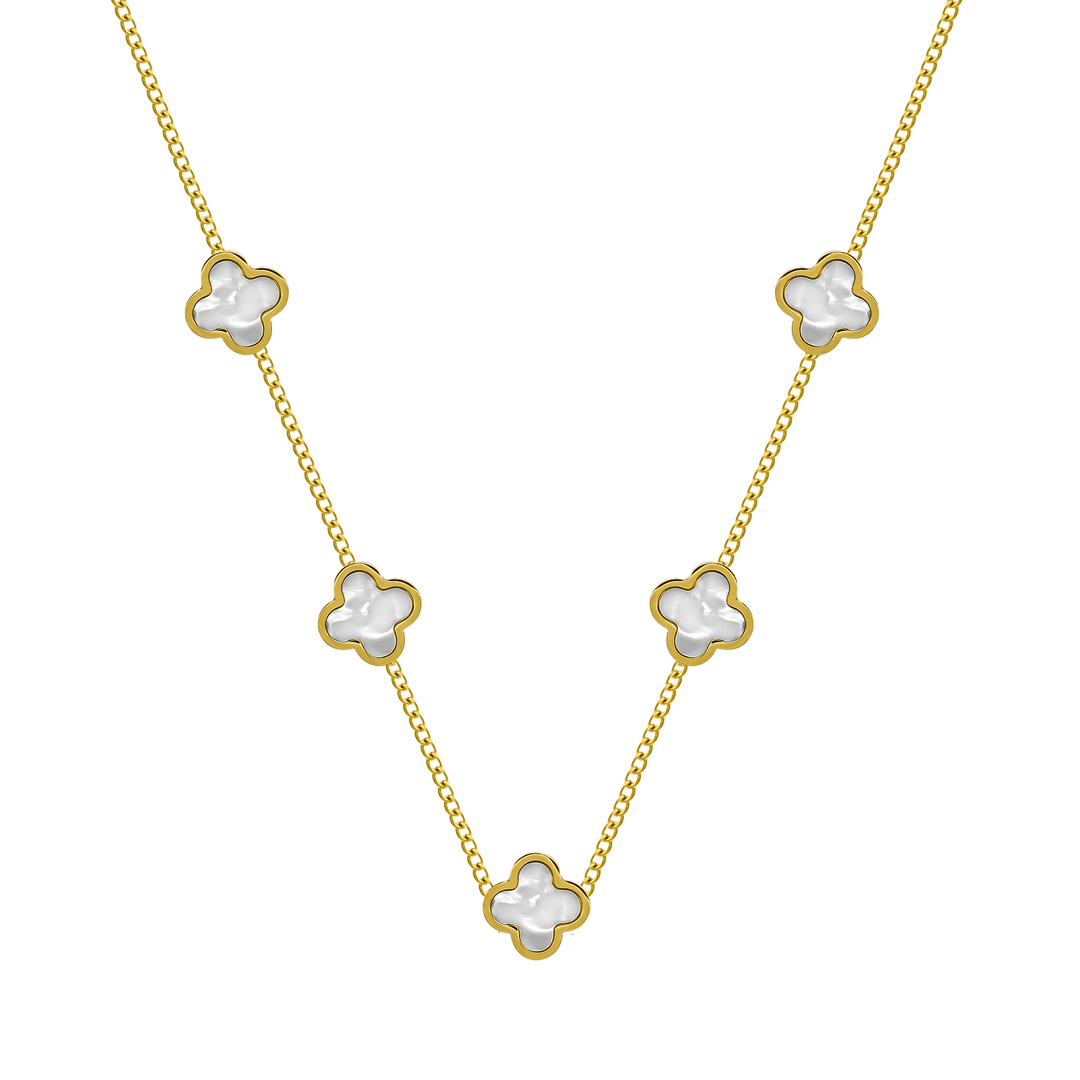 Perlmutt Classic Multi Clover Kette 18K Vergoldet