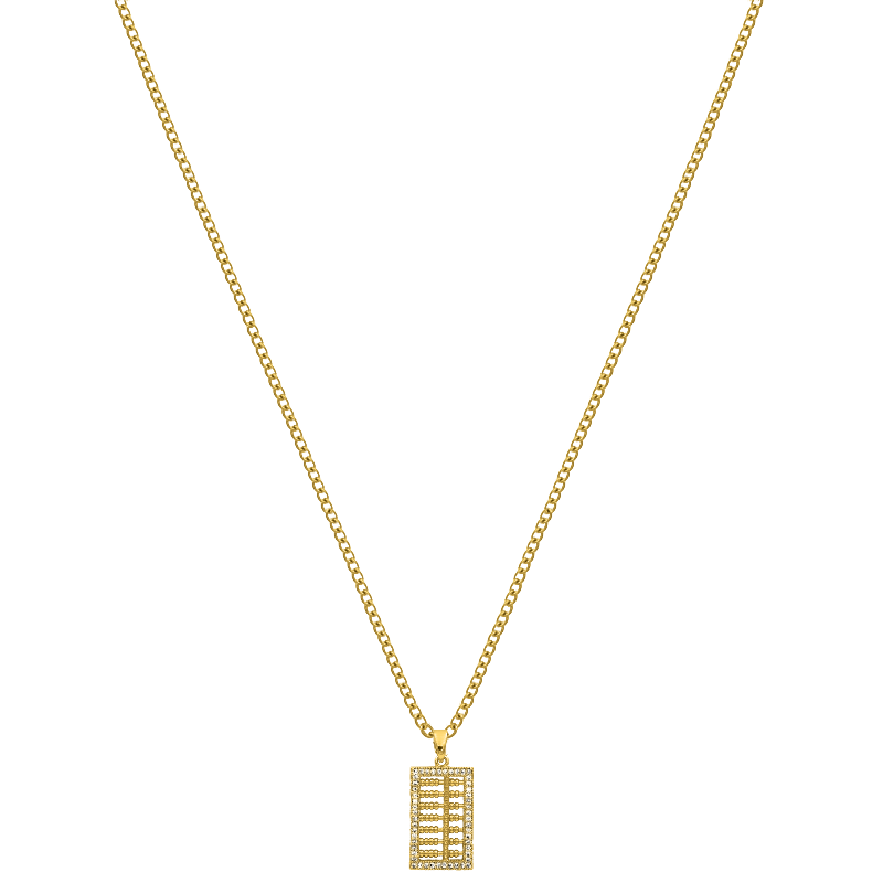 Glamorous Grid Kette 14K Vergoldet