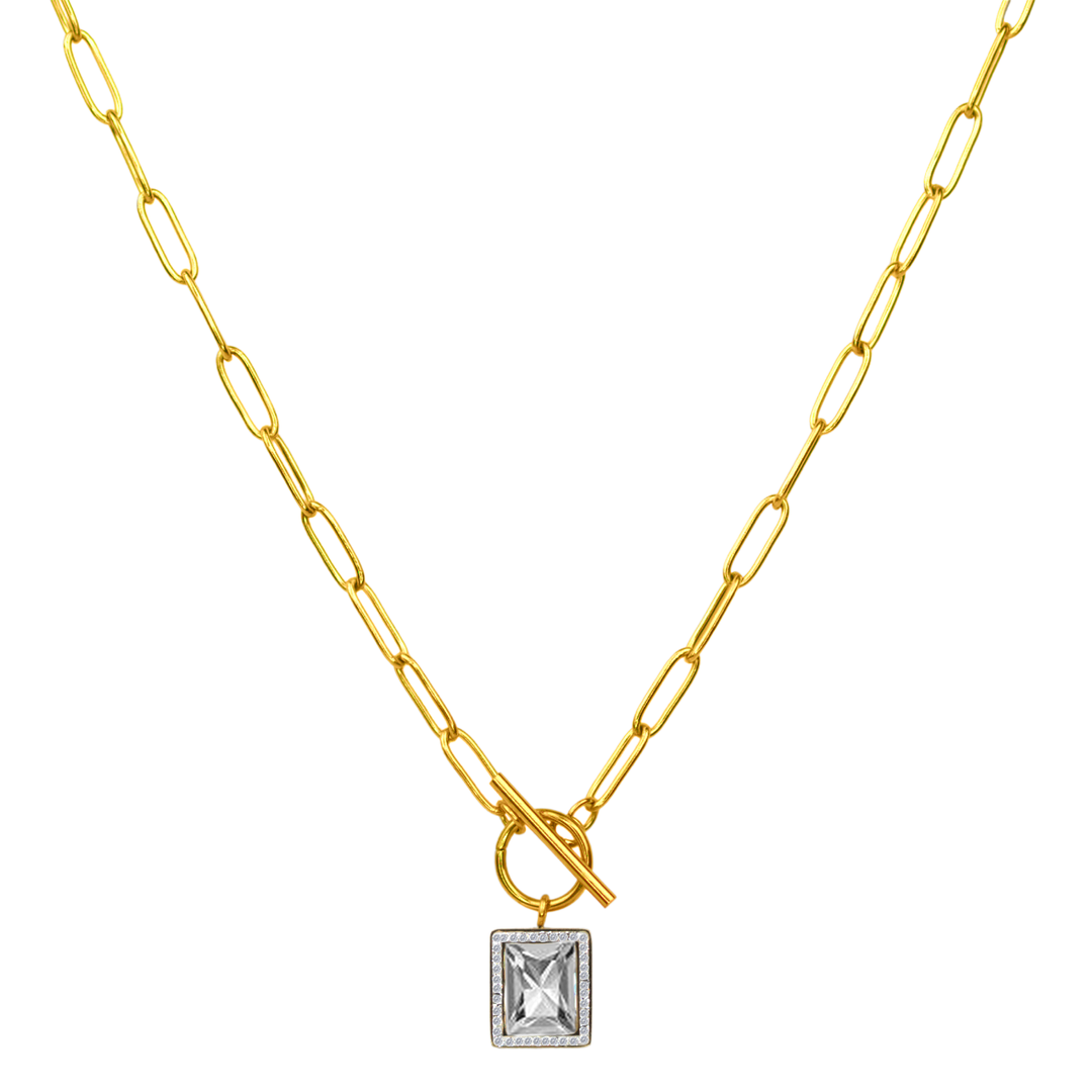 Square Mirror Kette 18K Vergoldet - Saini Jewelry