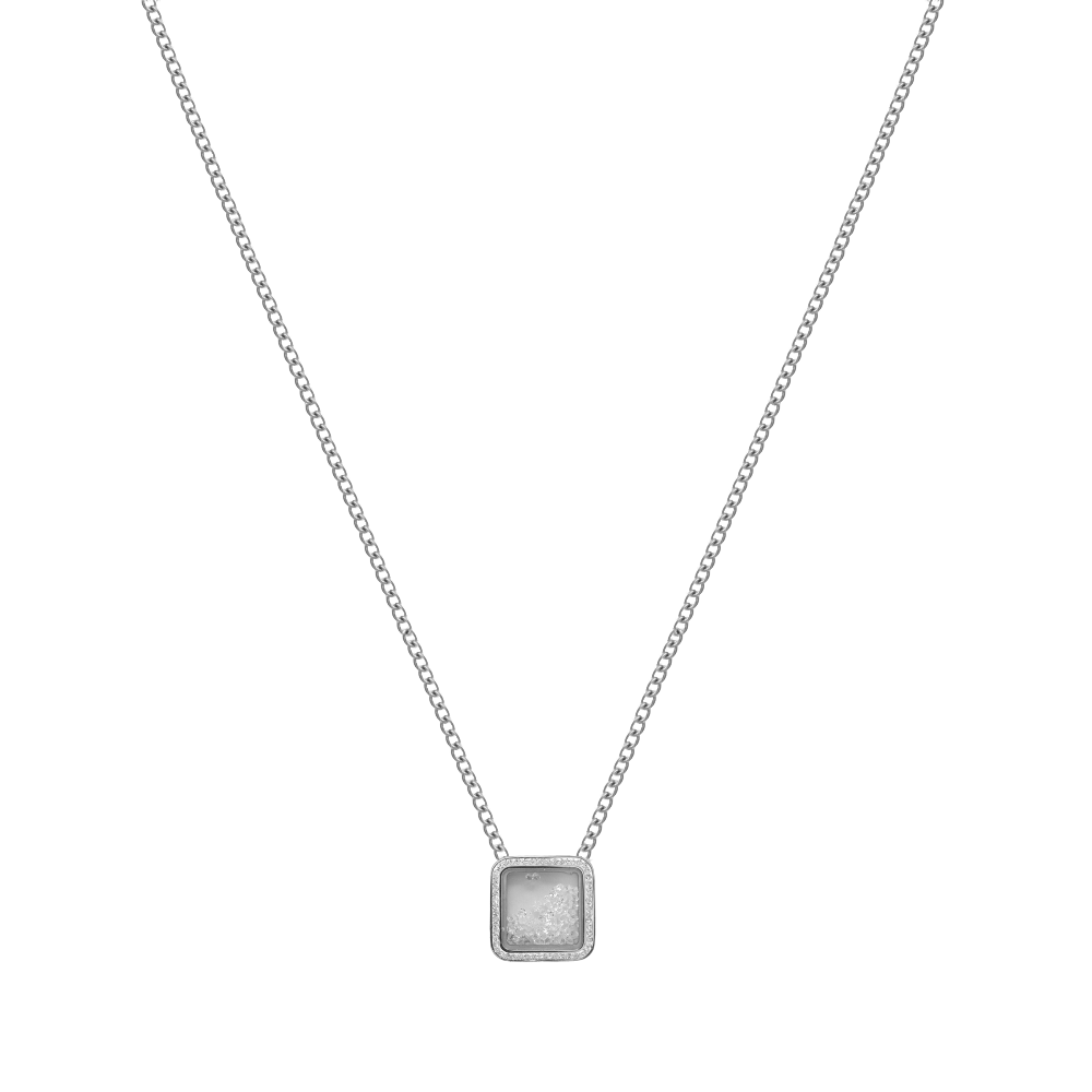 Invisible Square Stones Kette 18K Vergoldet