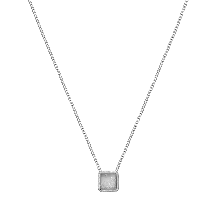 Invisible Square Stones Kette 18K Vergoldet