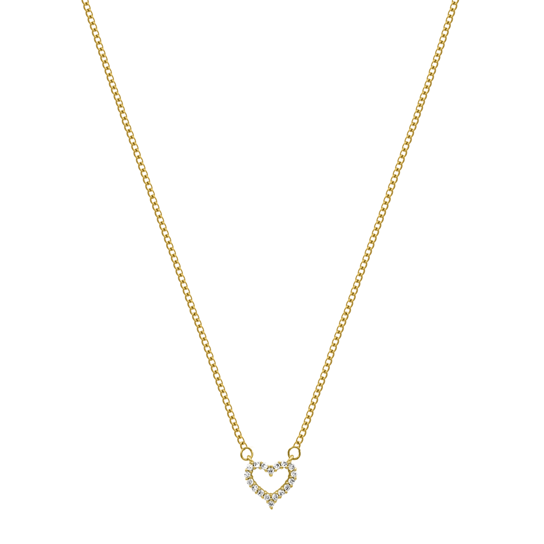 Cupido Heart Kette 14K Vergoldet